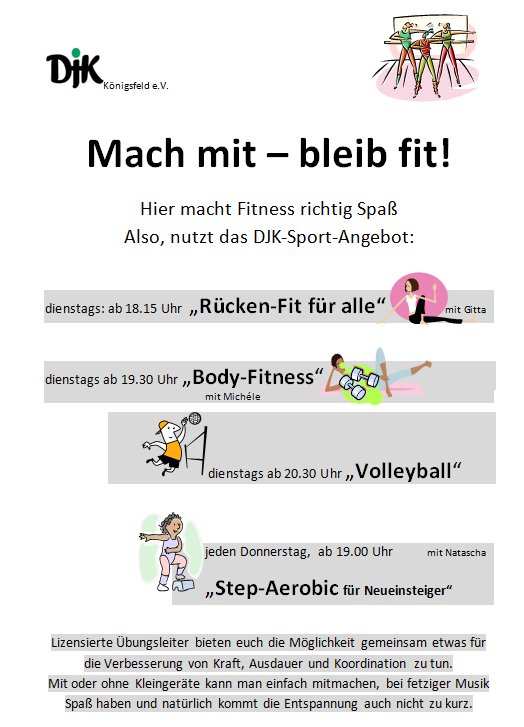 DJK Hallenzeiten 2011